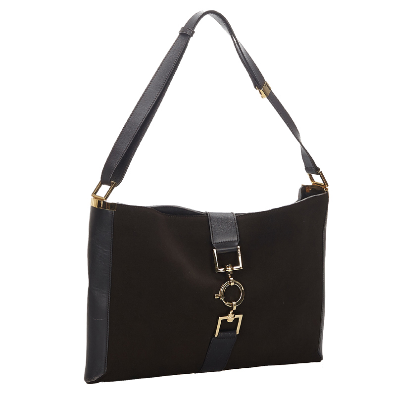 

Gucci Black Suede Shoulder Bag