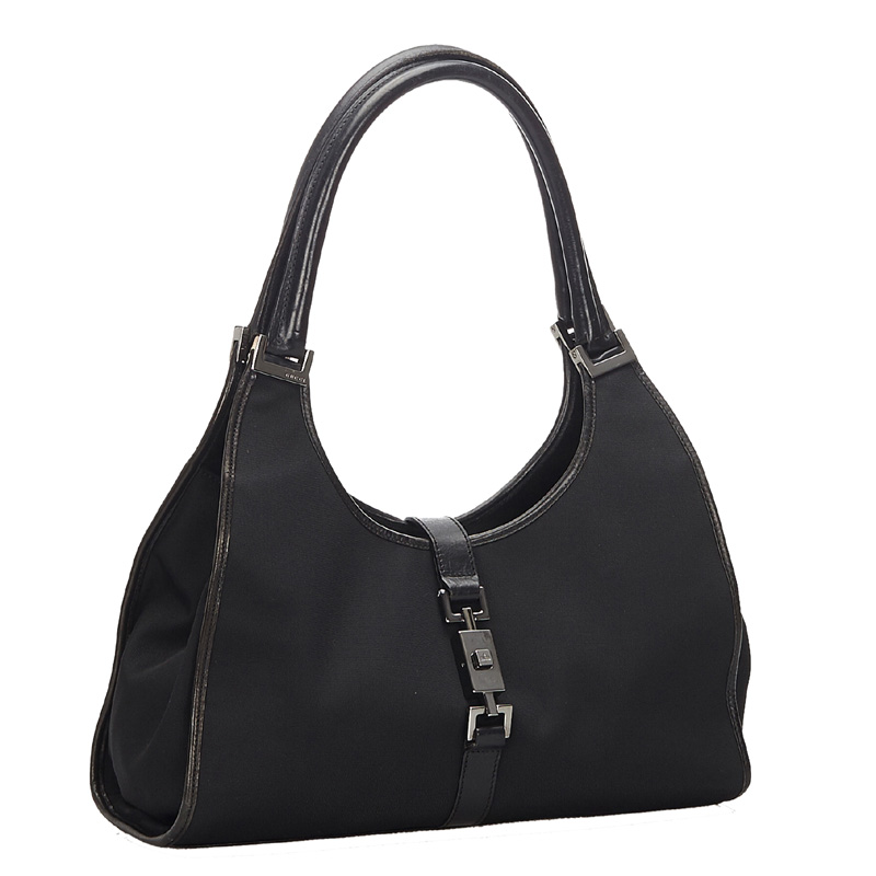 

Gucci Black Canvas Jackie Shoulder Bag