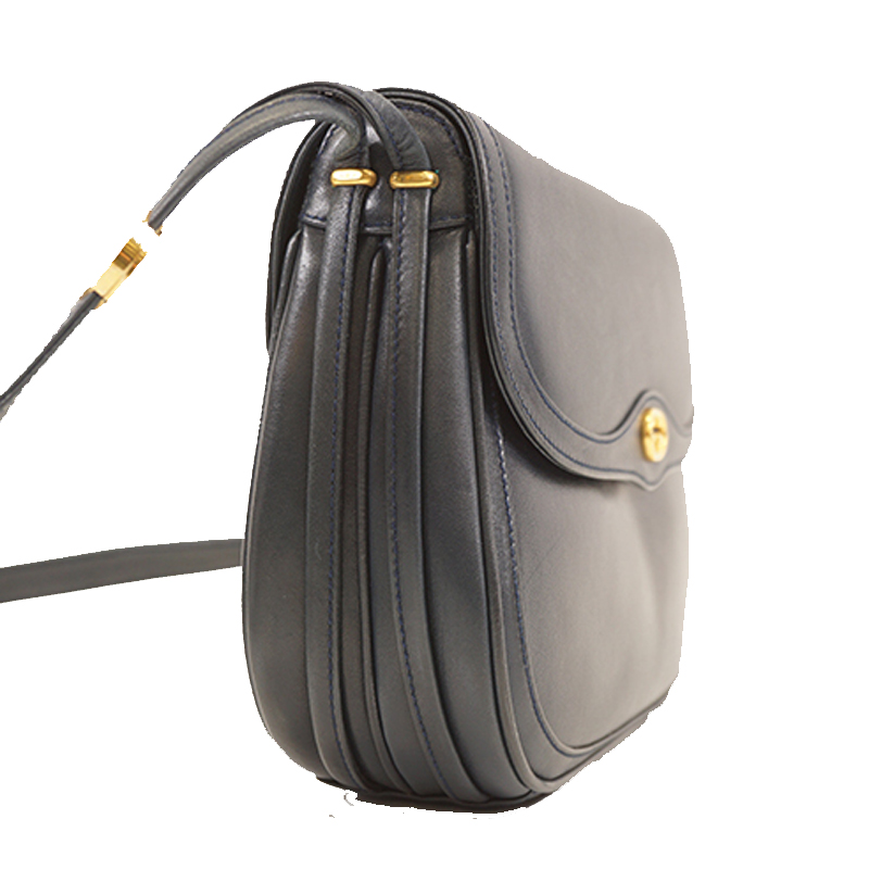 

Gucci Navy Leather Shoulder Bag, Navy blue