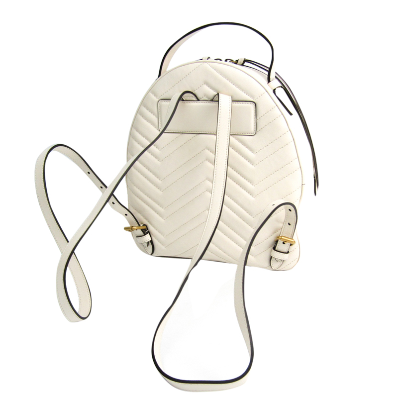 

Gucci White GG Marmont Quilted Leather Backpack