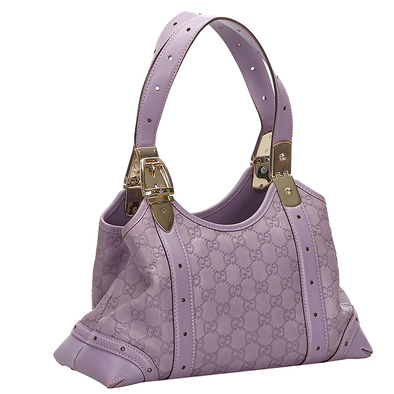 

Gucci Purple Guccissima Leather Satchel