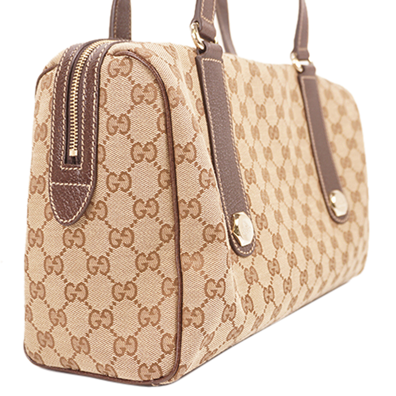

Gucci Beige GG Canvas Top Handle Bag