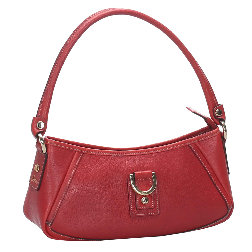 

Gucci Red Leather D-Ring Abbey Pochette