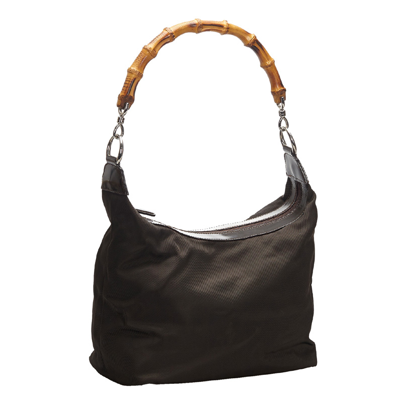 

Gucci Black Nylon Bamboo Shoulder Bag