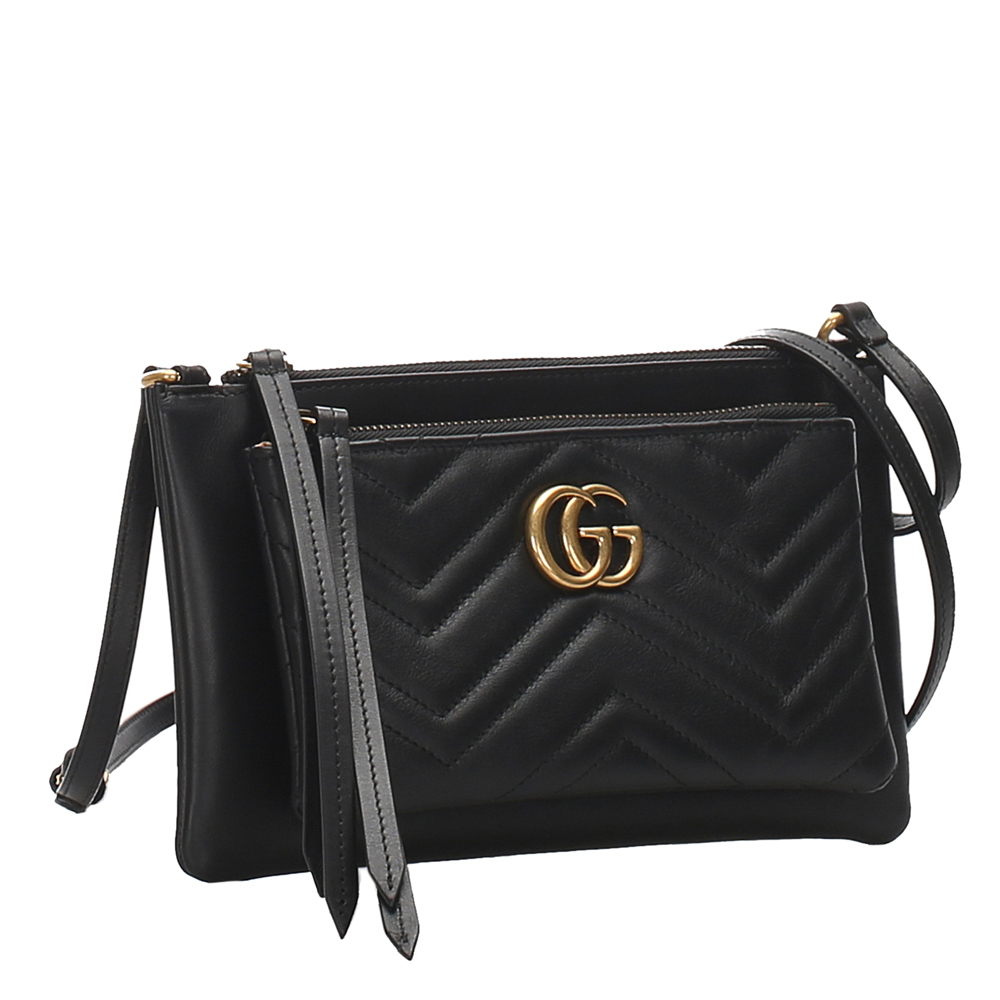 

Gucci Black Marmont Leather Crossbody Bag