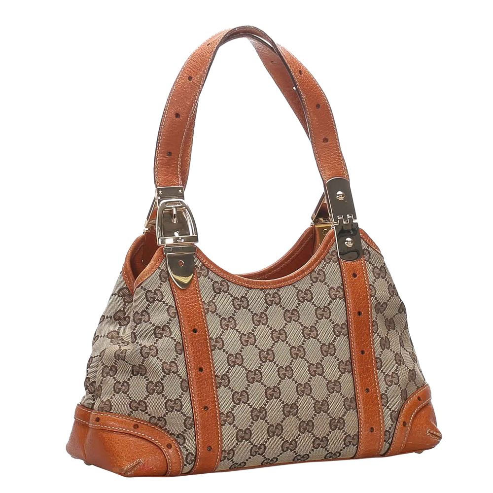 

Gucci Brown/Orange GG Canvas Shoulder Bag, Beige
