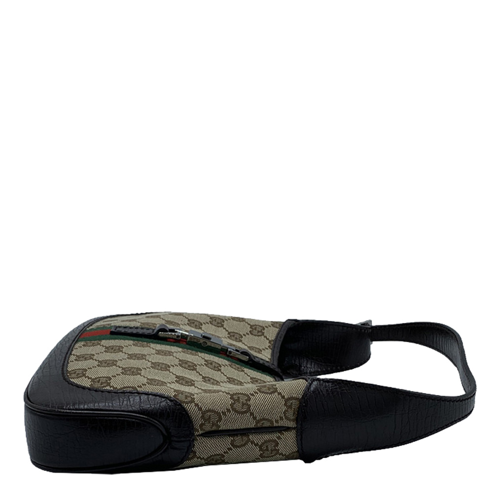 

Gucci Beige/Ebony GG Canvad and Leather Jackie O Bouvier Bag, Multicolor