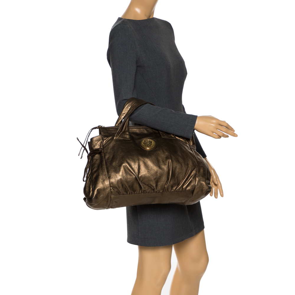 

Gucci Metallic Leather Large Hysteria Tote