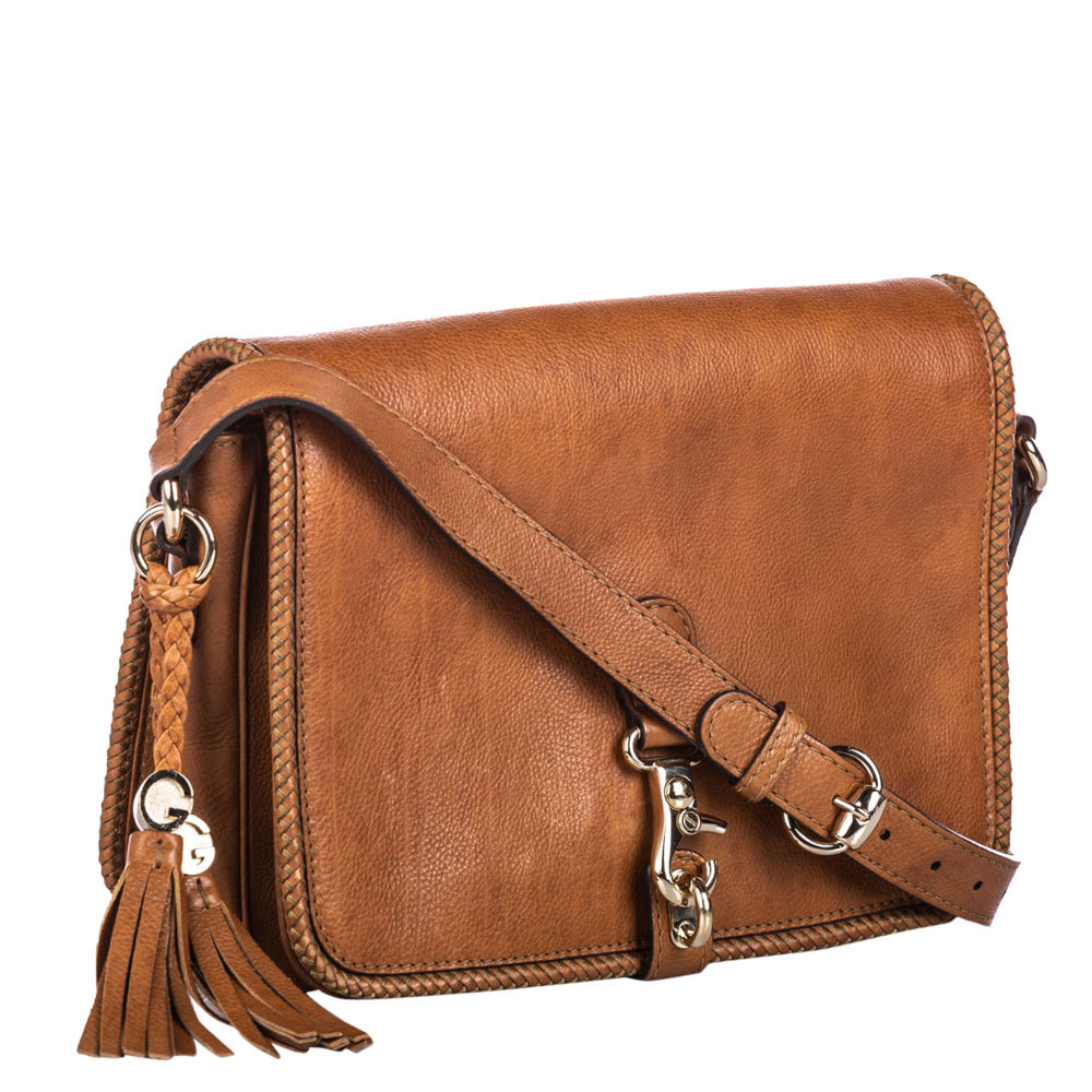 

Gucci Brown Leather Marrakech Messenger Bag