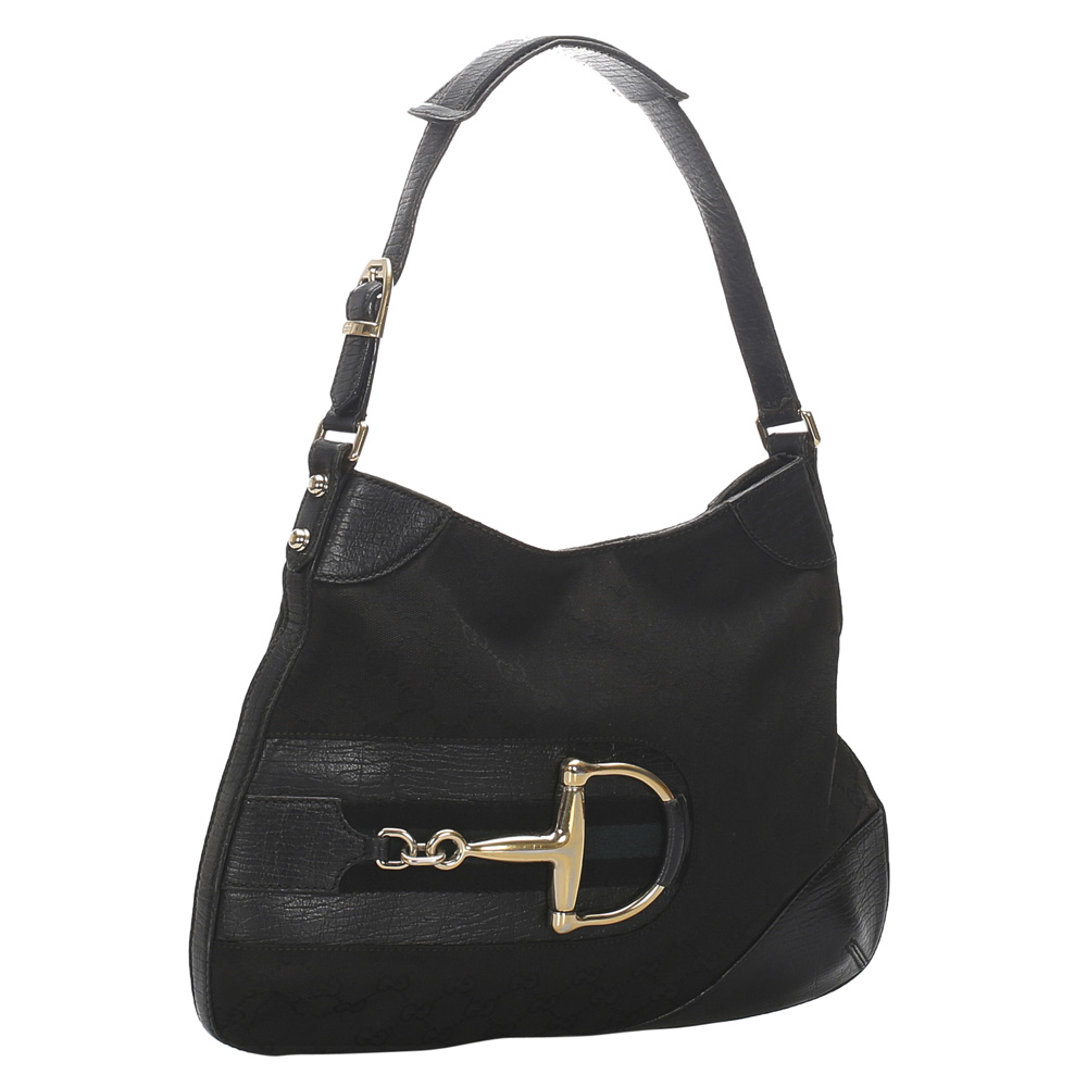 

Gucci Black GG Canvas Hasler Hobo Bag