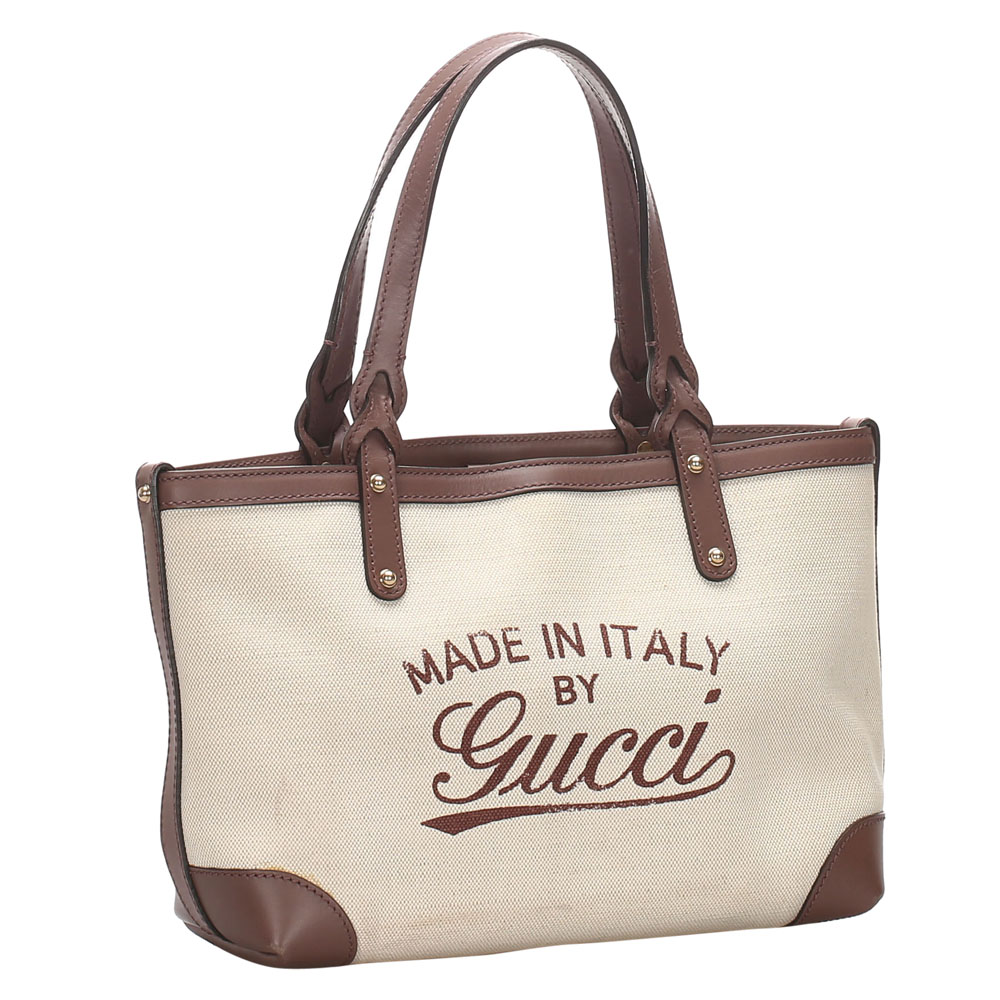 

Gucci Beige/Brown Canvas Craft Tote Bag