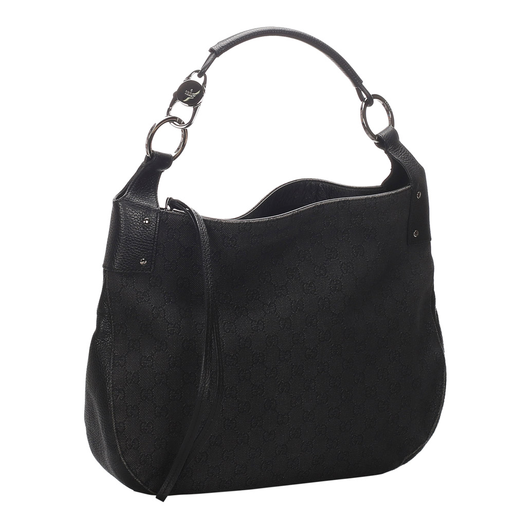 

Gucci Black GG Canvas Shoulder Bag