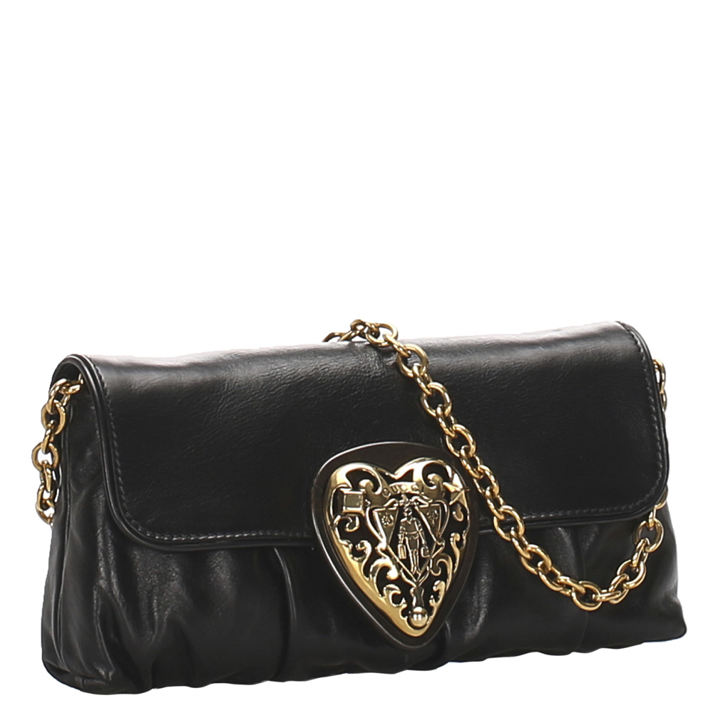 

Gucci Black Leather Hysteria Baguette