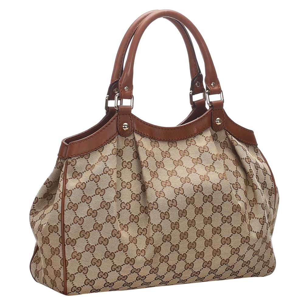 

Gucci Brown/Beige Guccissima Canvas Sukey Tote
