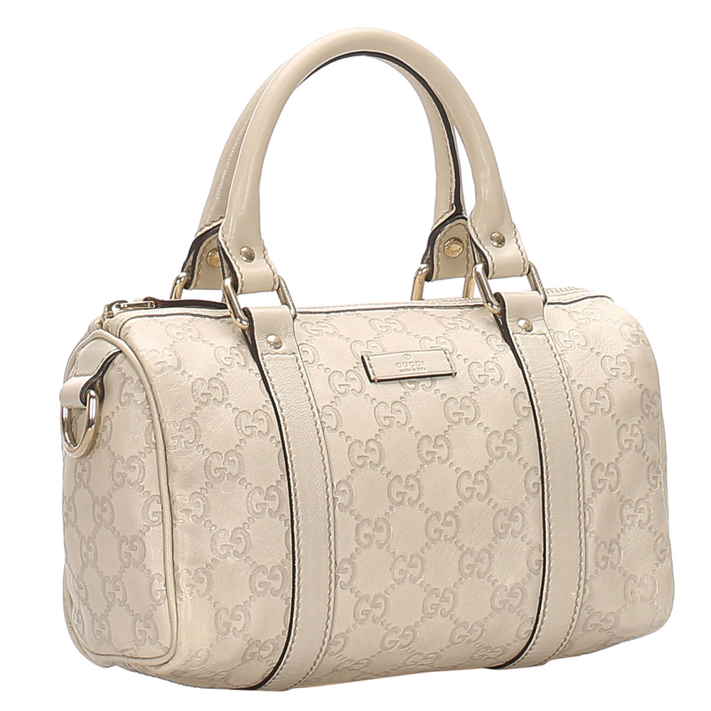 

Gucci White GG Canvas Joy Boston Bag