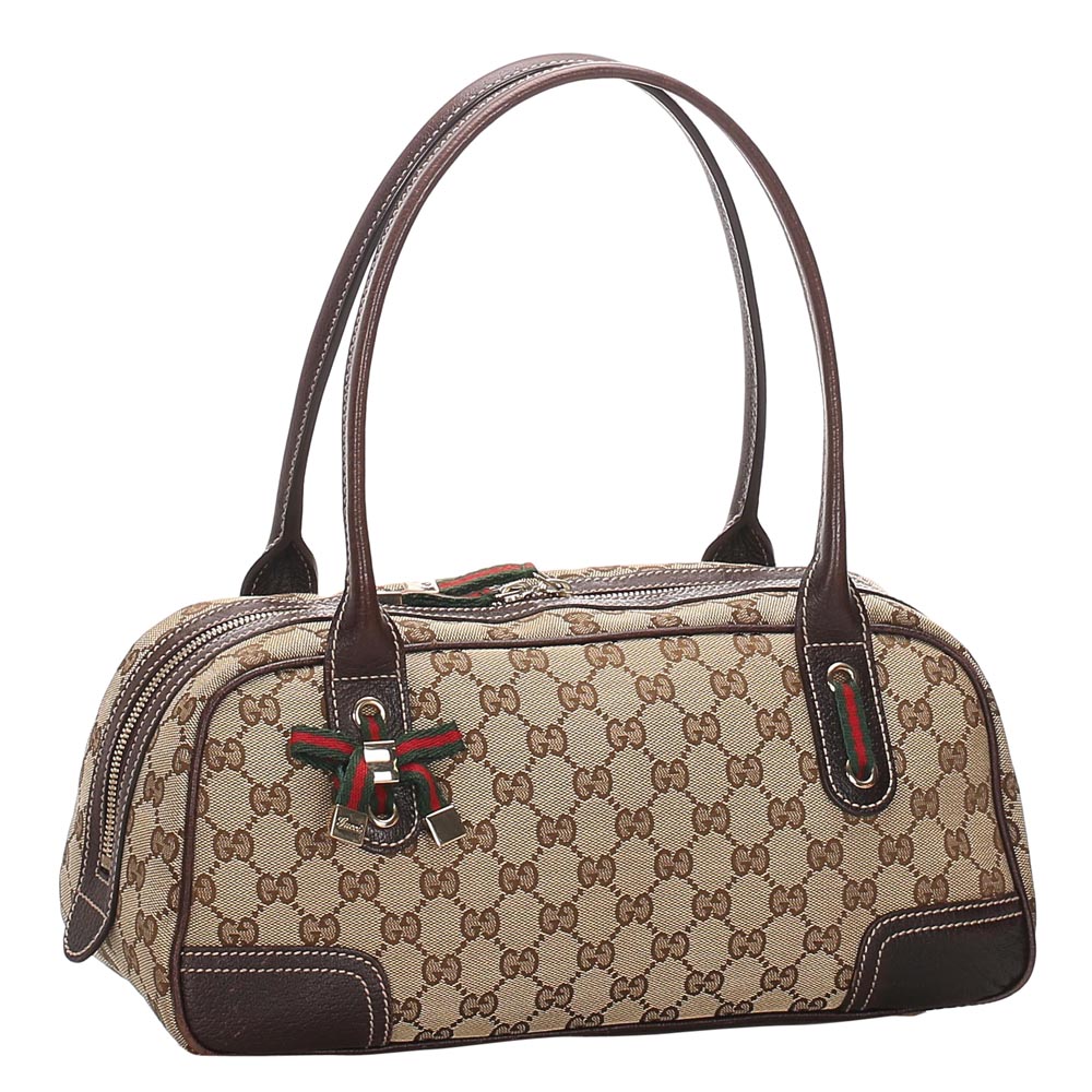 

Gucci Brown/Beige GG Canvas Web Princy Shoulder Bag