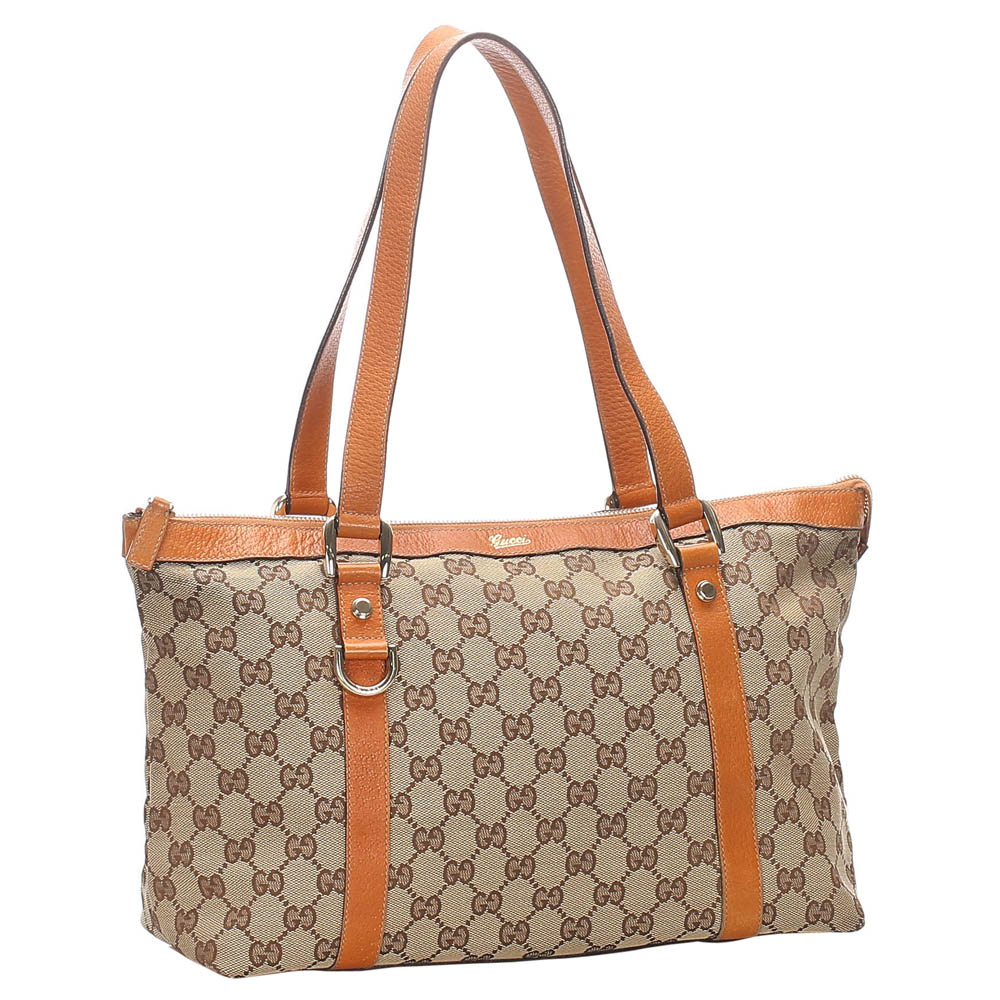 

Gucci Brown/Beige GG Canvas Abbey Tote Bag