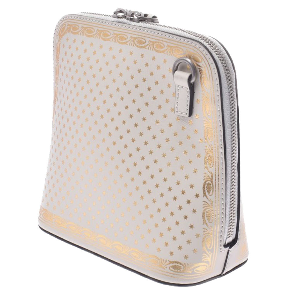 

Gucci White Leather Moon Steller Mini Guccy Crossbody Bag