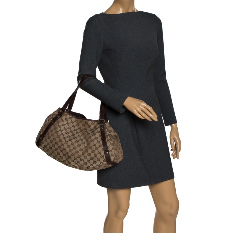 

Gucci Brown/Beige GG Canvas and Leather Abbey Shoulder Bag