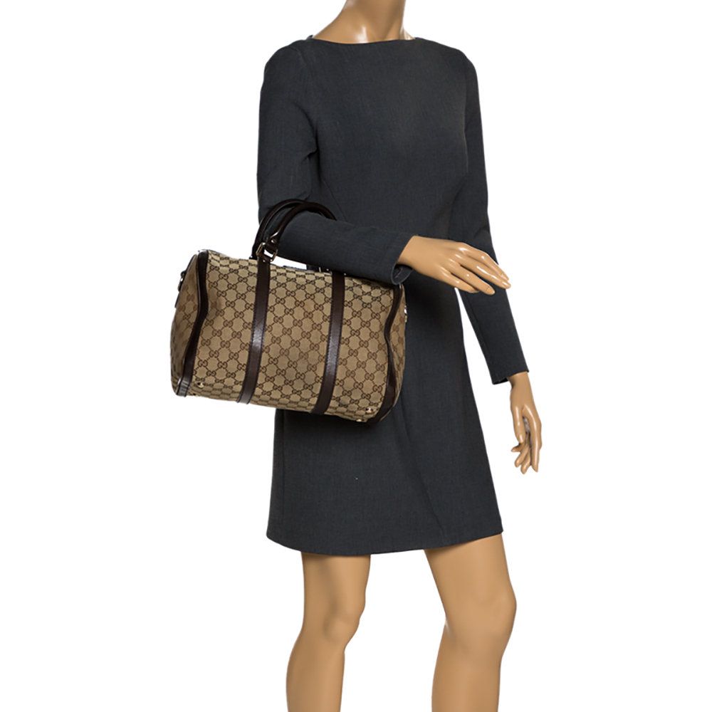 

Gucci Beige/Brown GG Canvas Medium Boston Bag