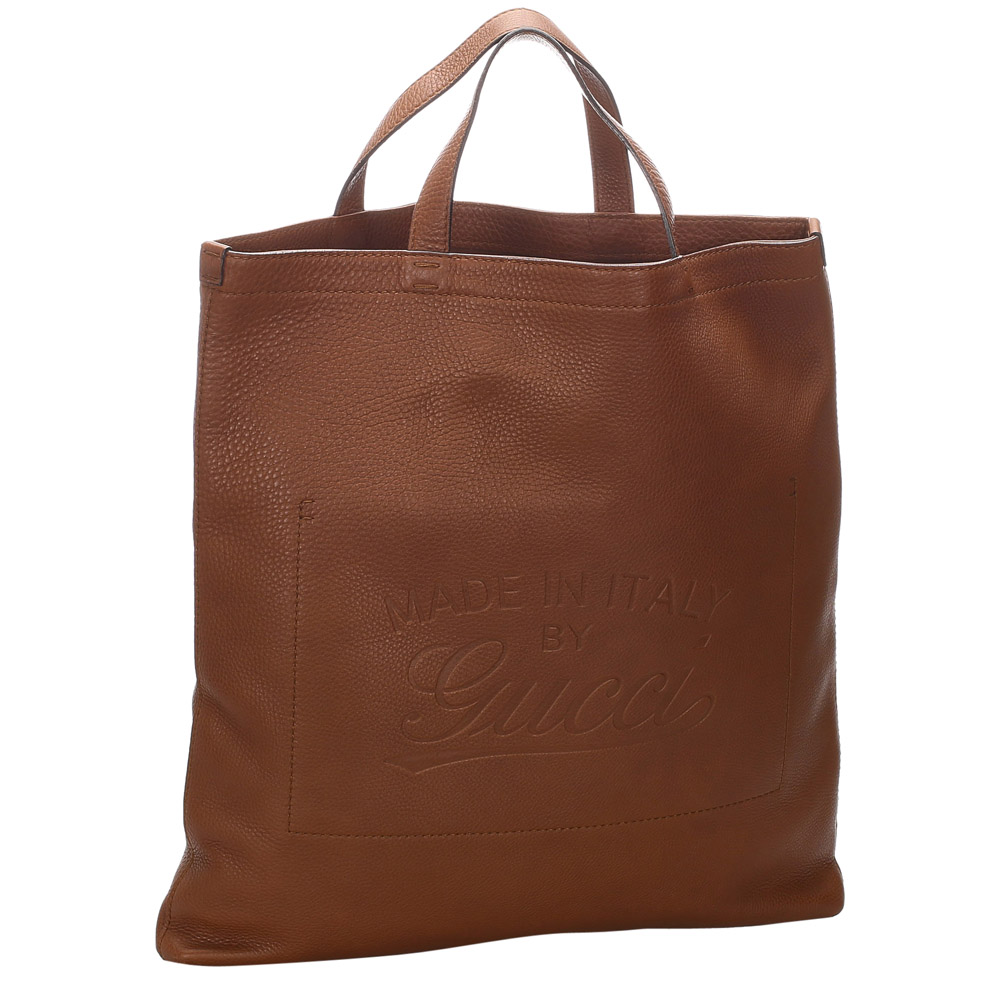 

Gucci Brown Leather Tote Bag
