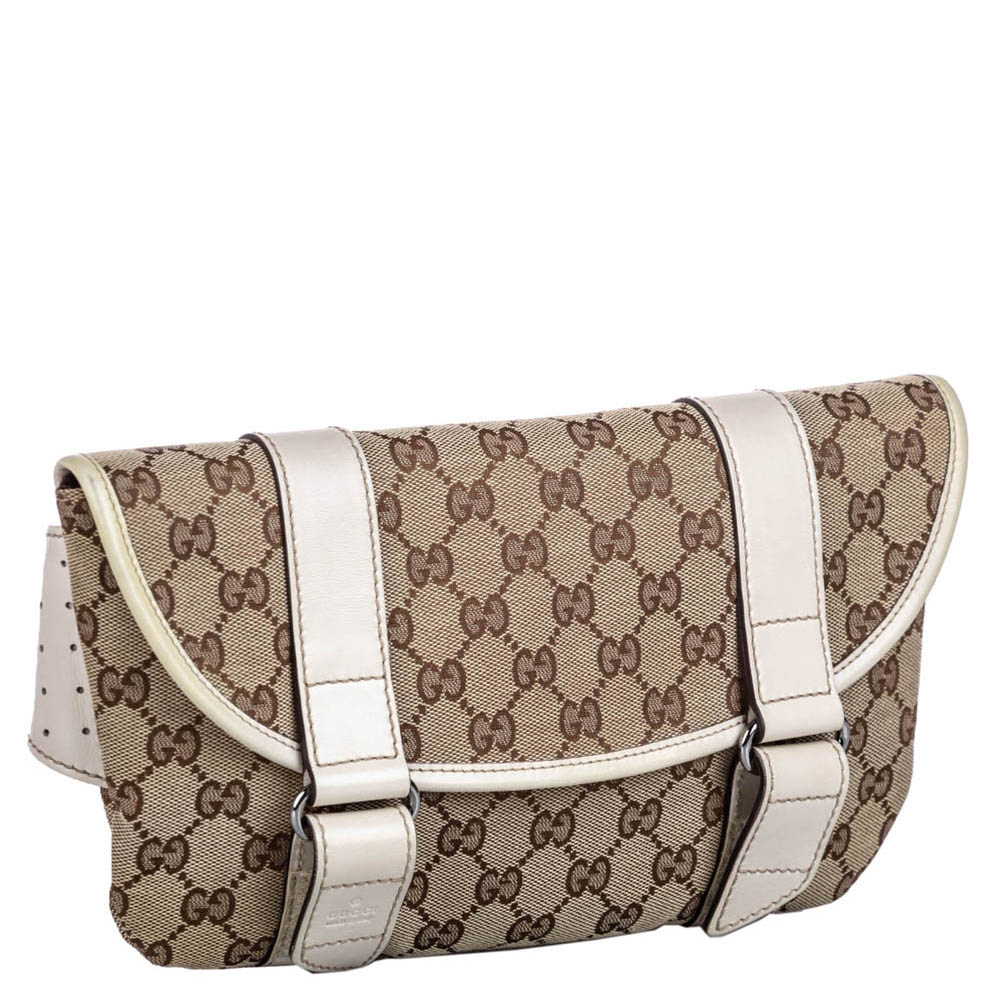 

Gucci Brown GG Canvas Belt Bag, Beige
