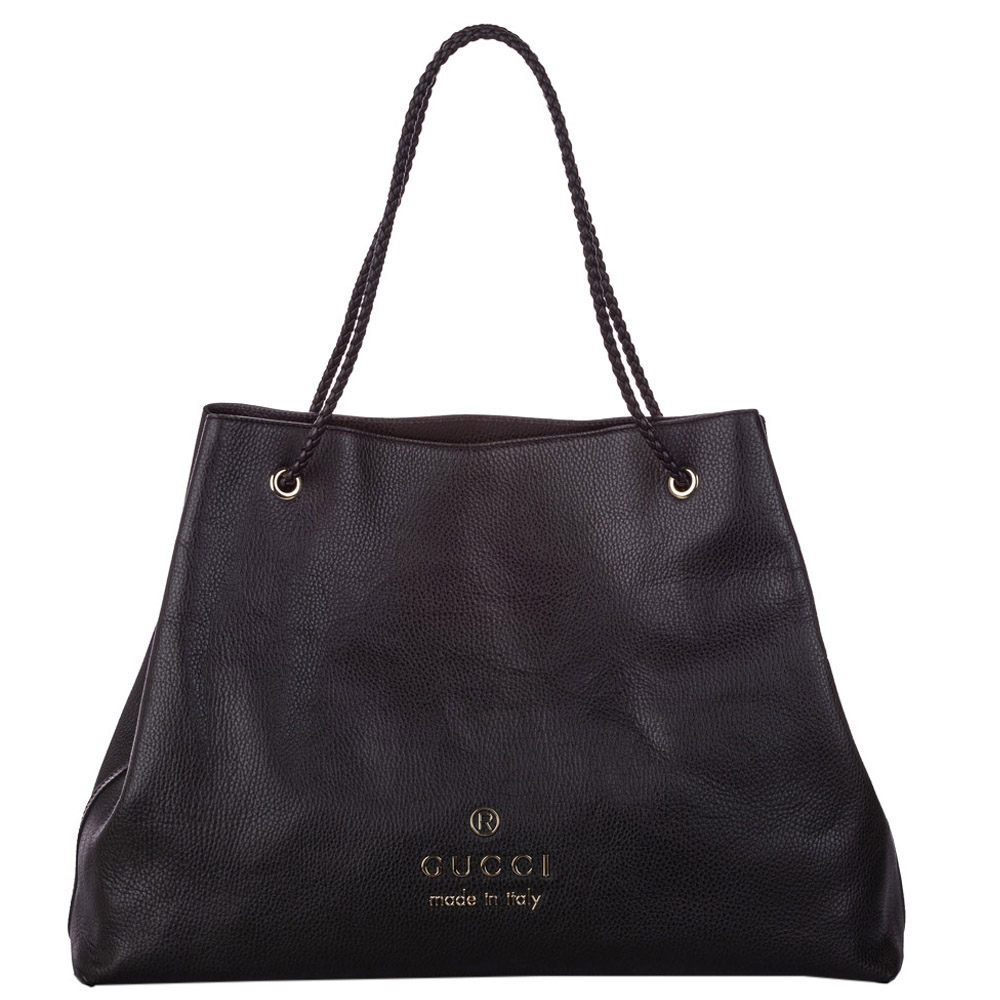 Gucci Black Leather Gifford Tote Bag 
