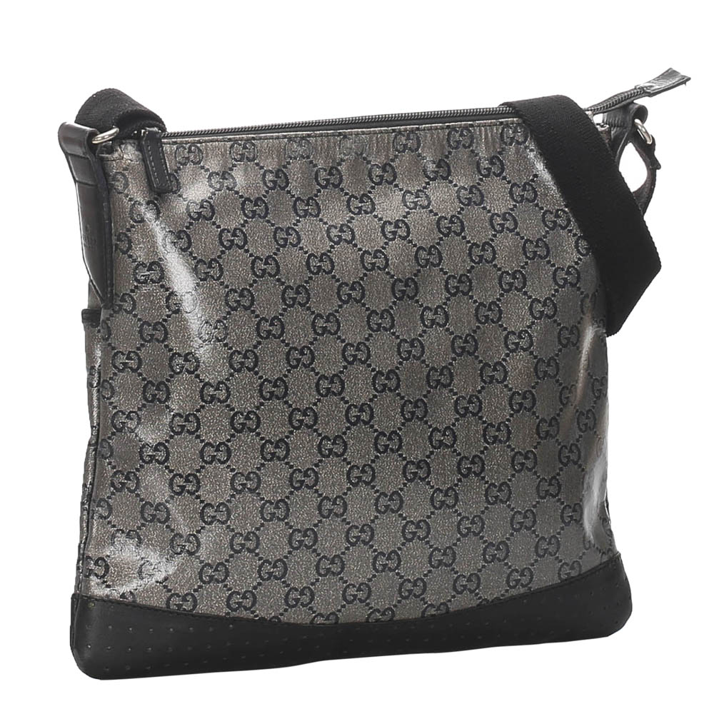 

Gucci Gray/Black GG Supreme Canvas Crossbody Bag