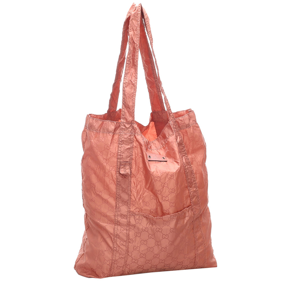 

Gucci Pink GG Canvas Folding Tote Bag