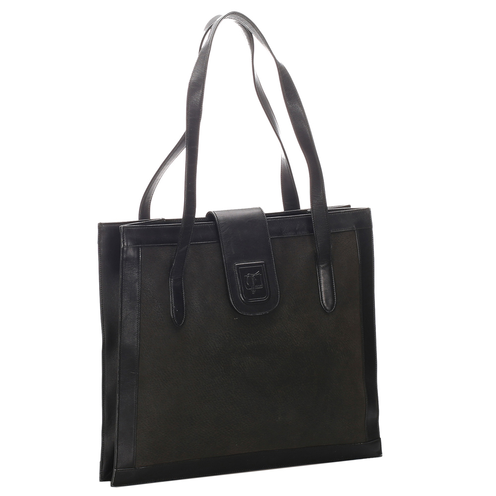 

Gucci Dark Green/Black Leather Tote Bag