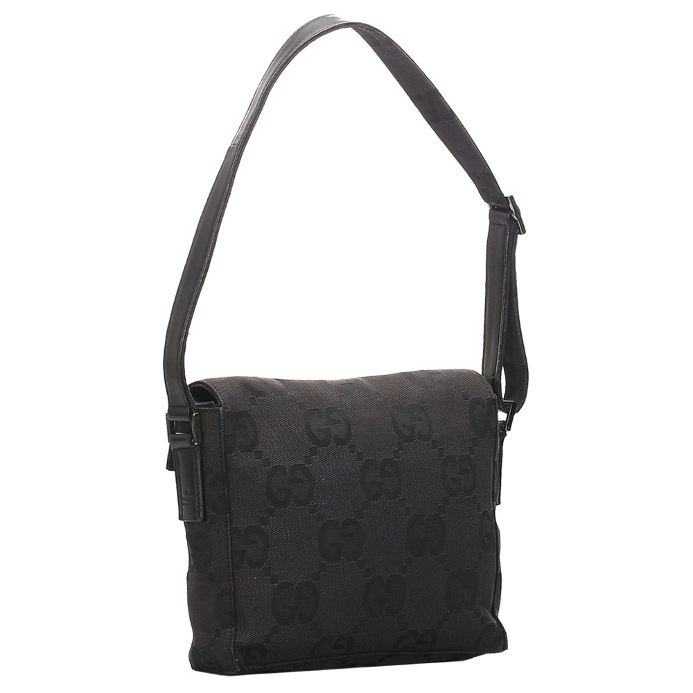 

Gucci Black GG Canvas Shoulder Bag