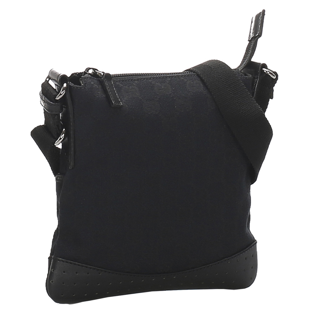 

Gucci Black GG Canvas Crossbody Bag