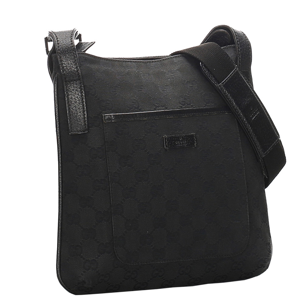 

Gucci Black GG Canvas Shoulder Bag