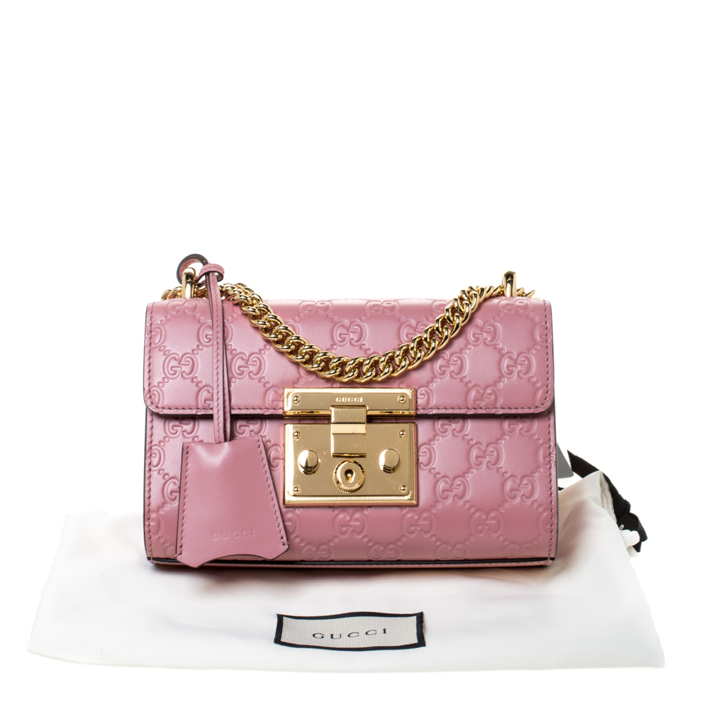 Gucci padlock cheap bag pink