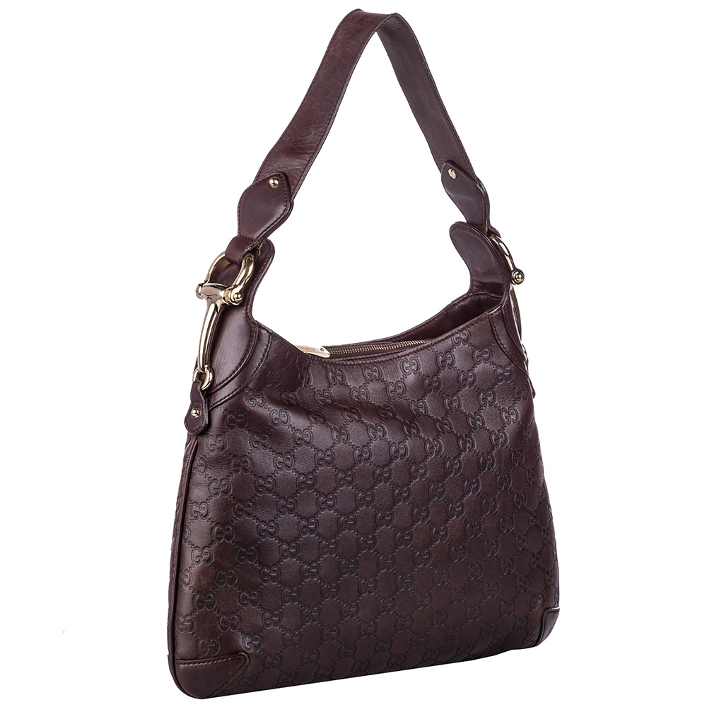 

Gucci Brown Guccissima Horsebit Leather Creole Shoulder Bag