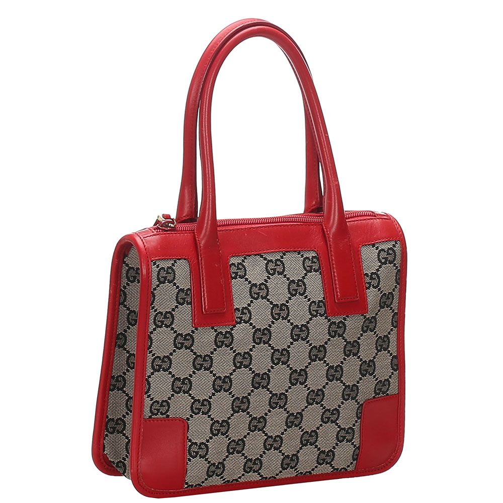 

Gucci Beige/Red GG Canvas Shoulder Bag