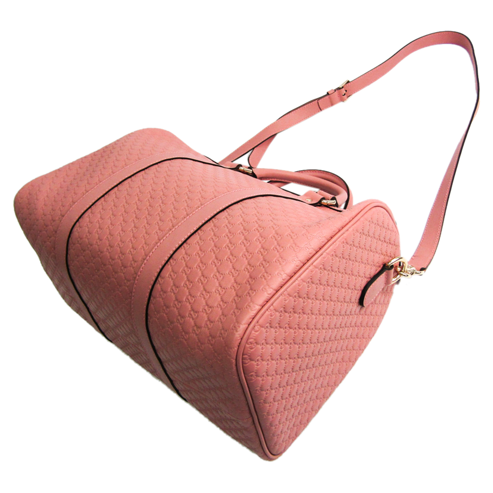 

Gucci Pink Micro Guccissima Leather Boston Bag