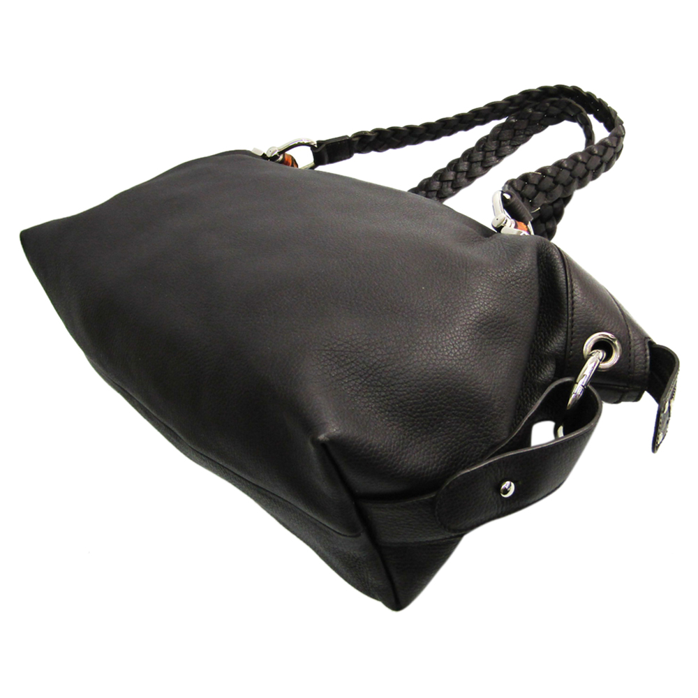 

Gucci Dark Brown Leather Bamboo Bar Tote Bag