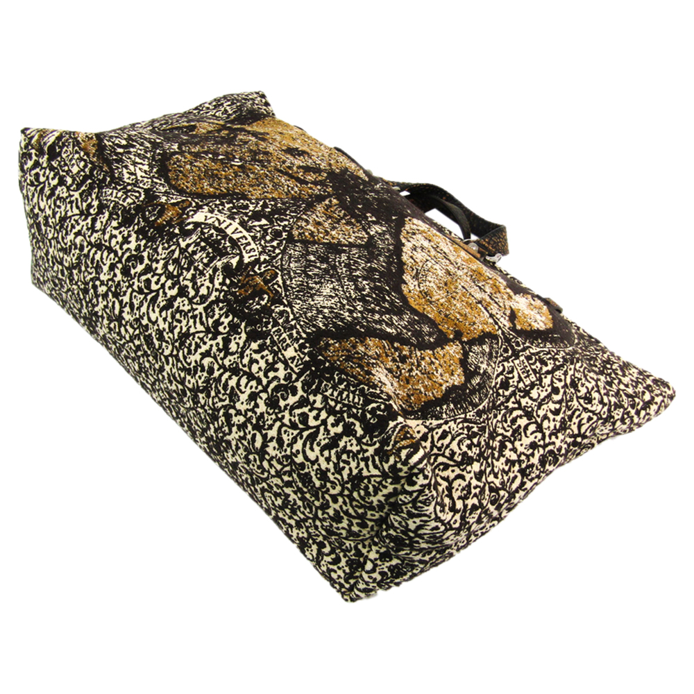 

Gucci Multicolor Leather Canvas Print Tote Bag