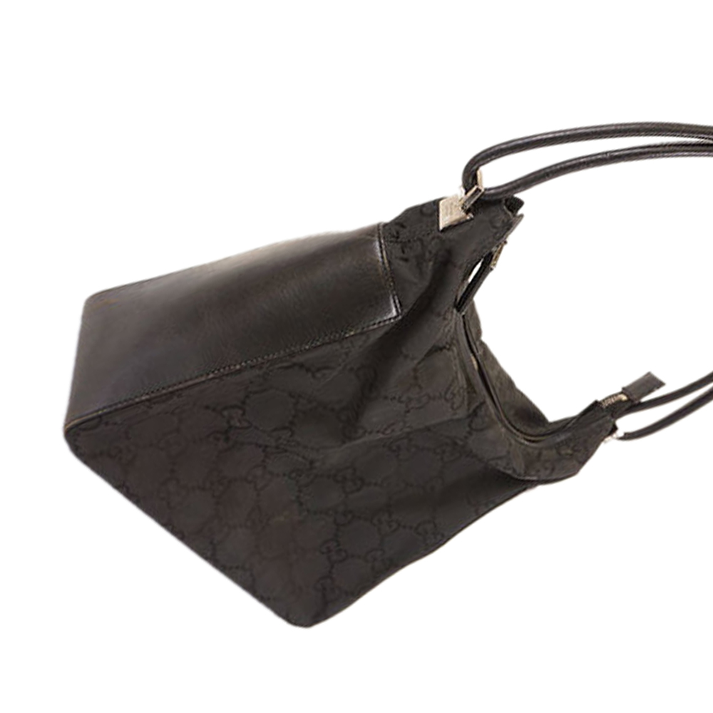 

Gucci Black Nylon Canvas Hobo Bag