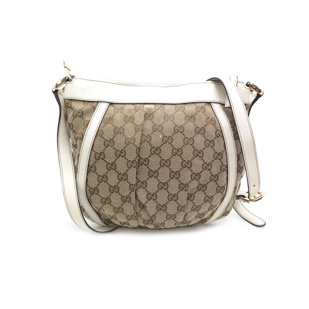 

Gucci Beige/White GG Canvas Abbey Line Shoulder Bag, Multicolor