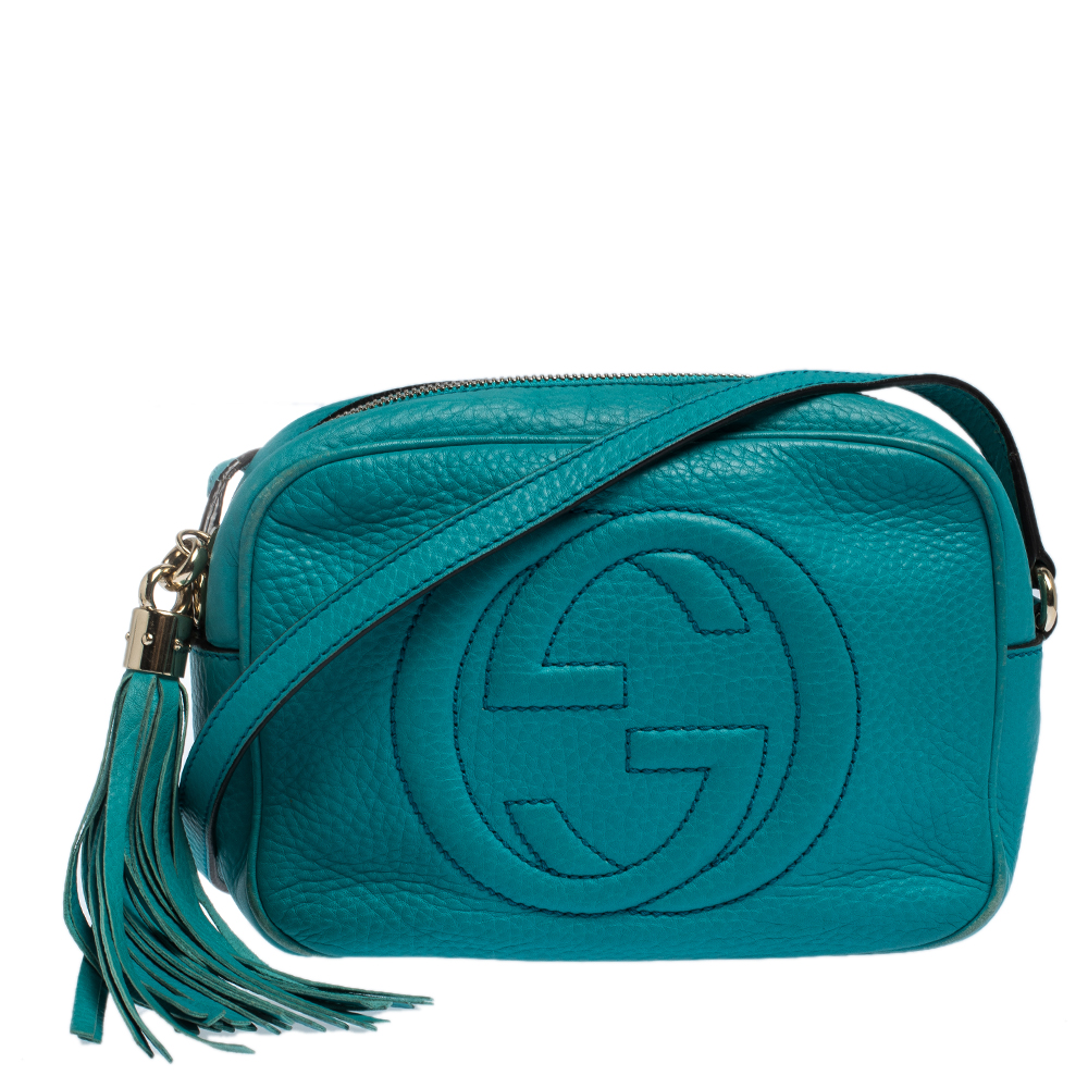 Gucci Turquoise Leather Soho Disco Crossbody Bag Gucci | The Luxury Closet