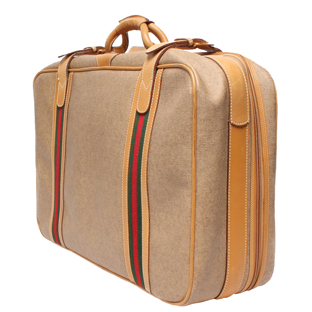 

Gucci Beige Canvas And Leather Vintage Web Suitcase