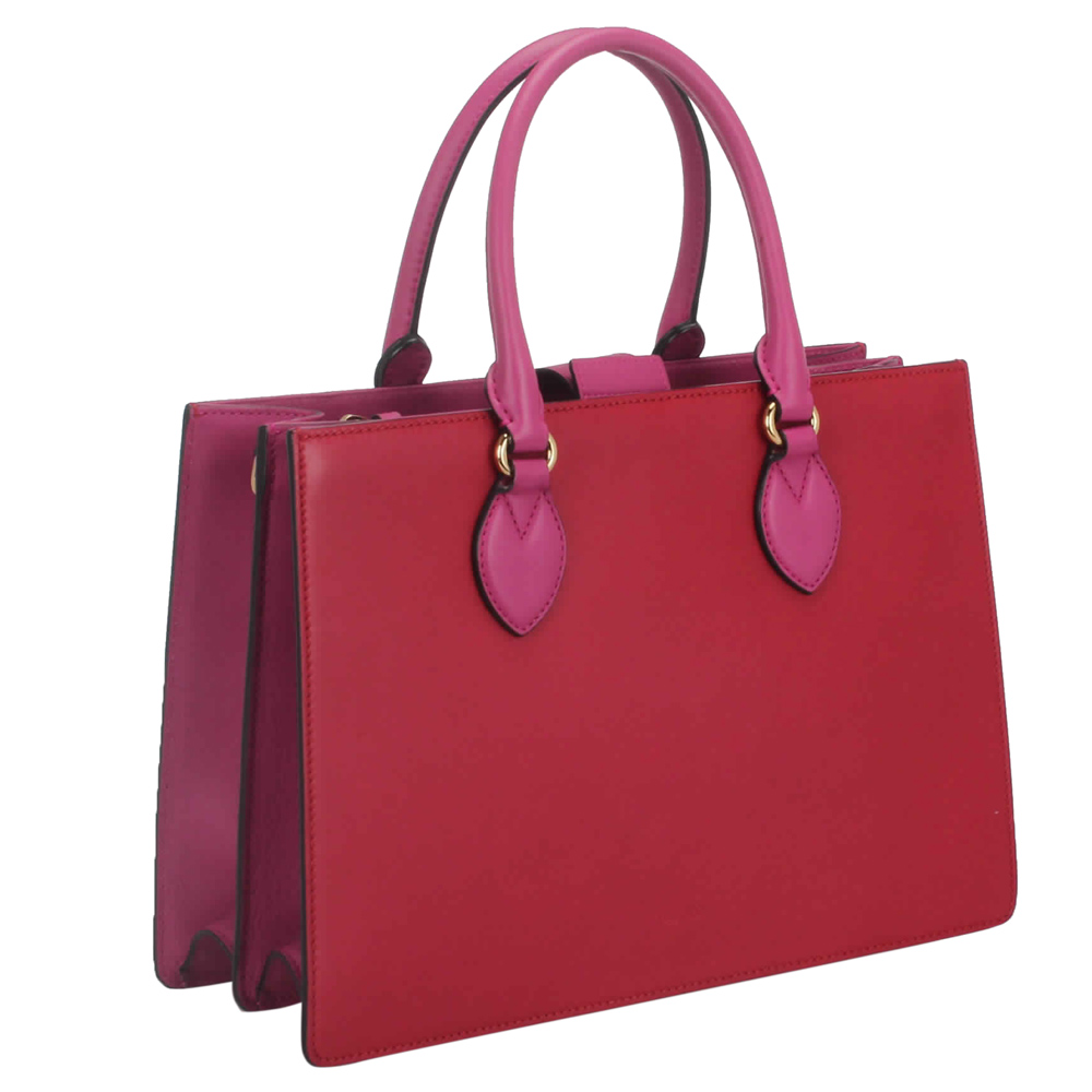 

Gucci Red/Pink Leather Linea A Tote