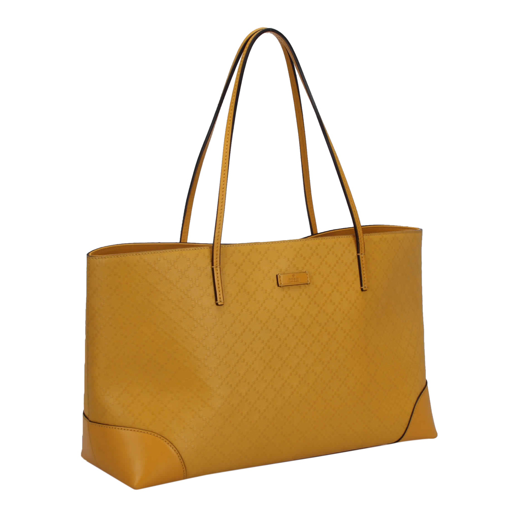 

Gucci Yellow Diamante Leather Tote Bag