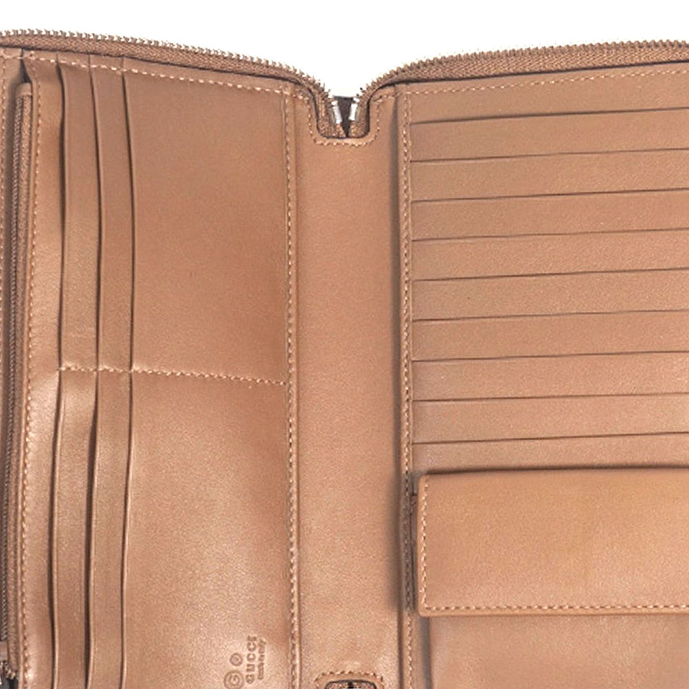 

Gucci Brown Microguccissima Leather Travel Wallet