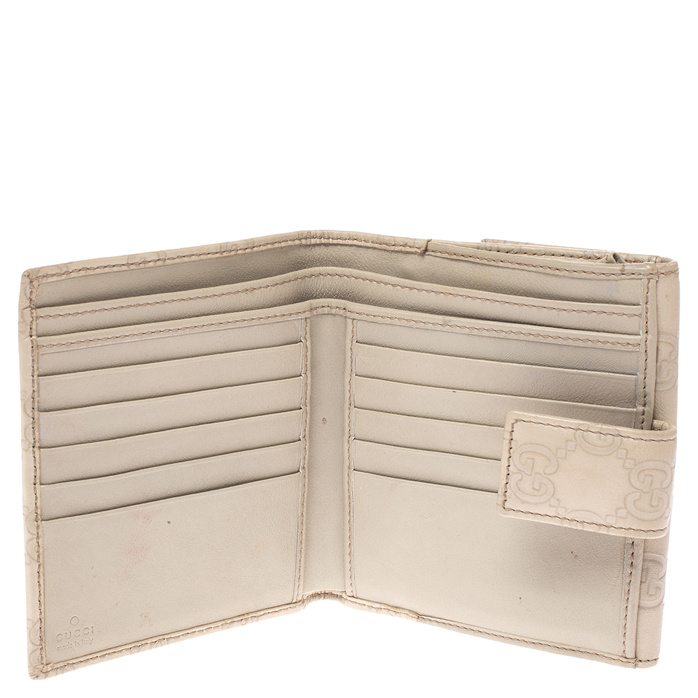 

Gucci Beige Guccissima Leather Princy Compact Wallet