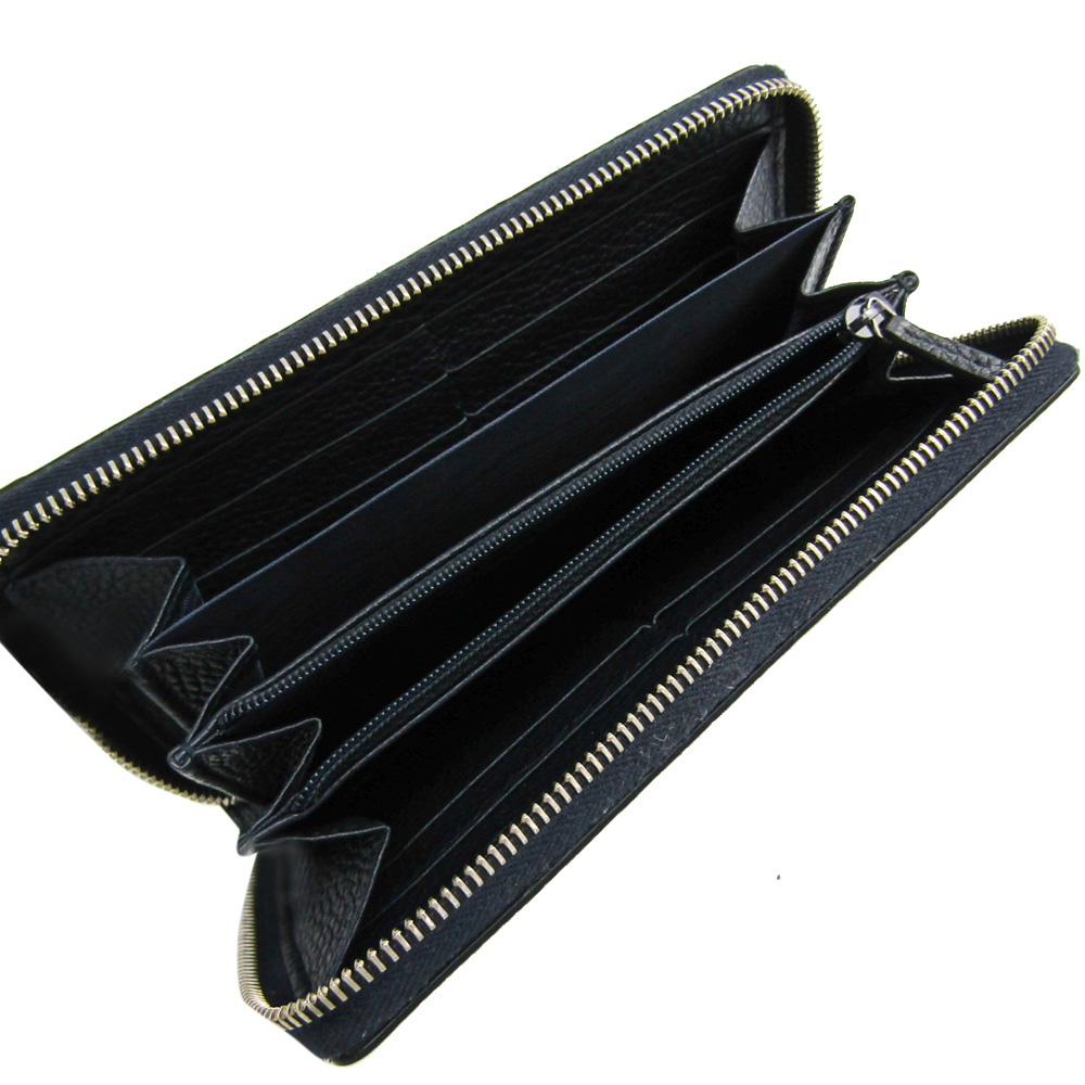 

Gucci Navy Blue Leather Long Wallet