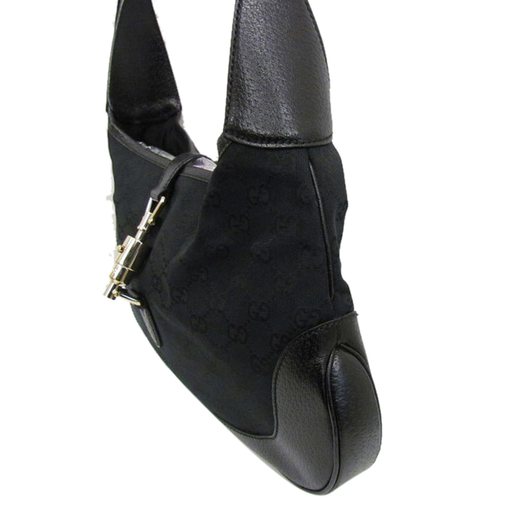 

Gucci Black GG Canvas Jackie Shoulder Bag