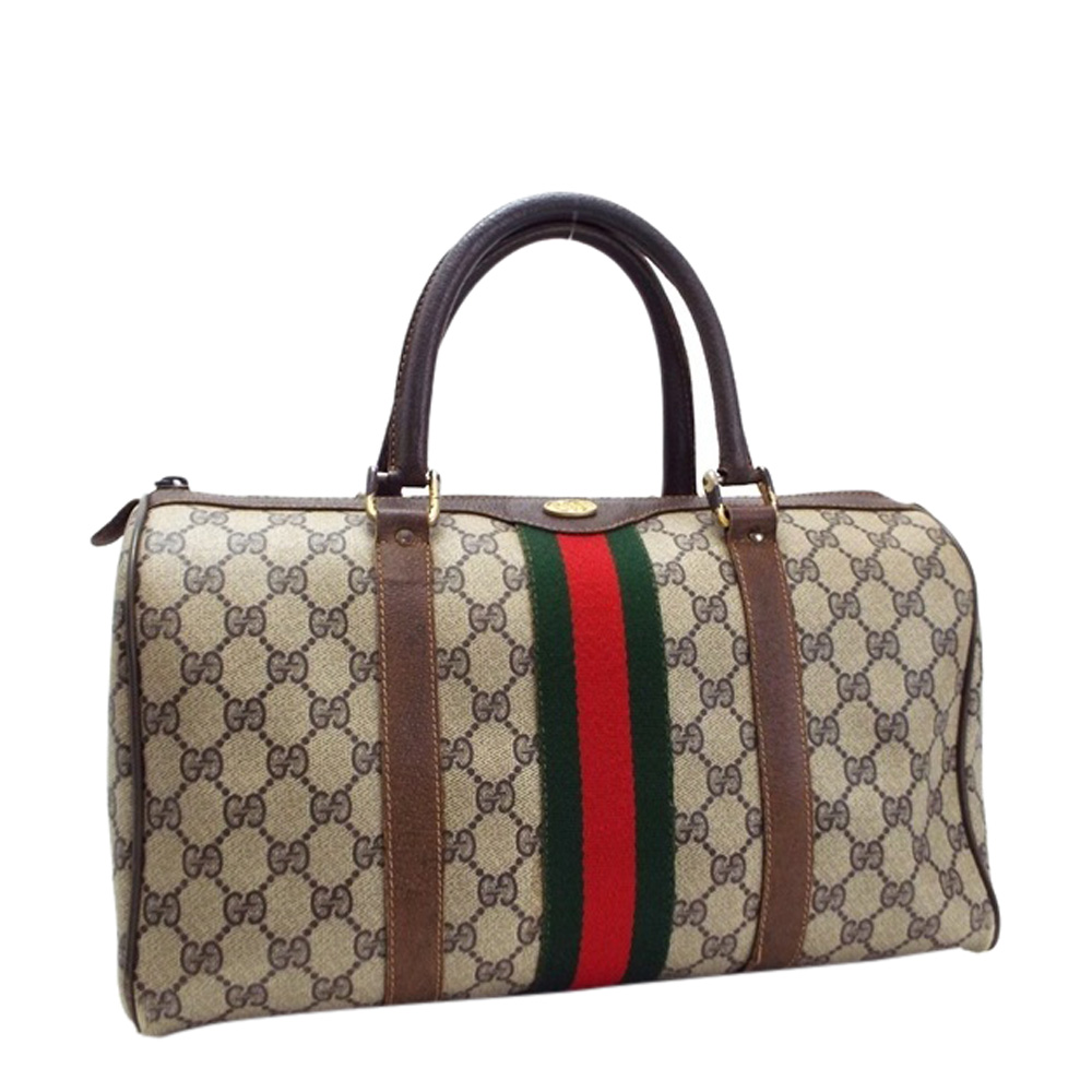 

Gucci Brown/Beige GG PVC Medium Ophidia Bag